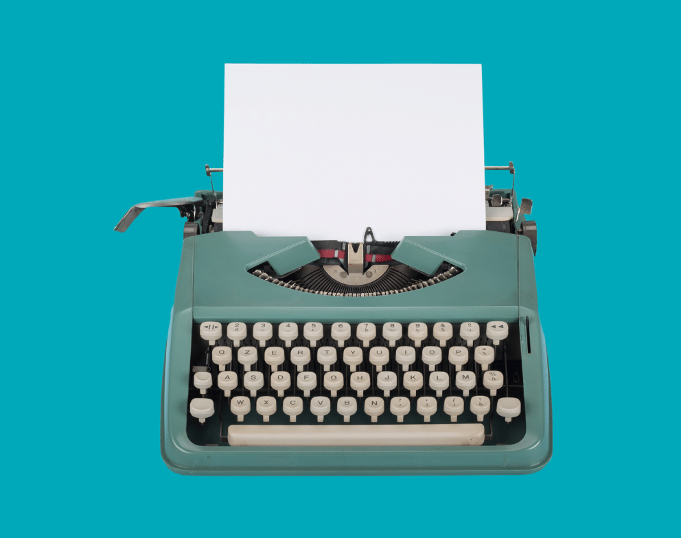 A picture of a typewriter symbolises our continuing story